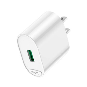 Hoco Fighter Single Port QC3.0 Wall Charger US White (C109)
