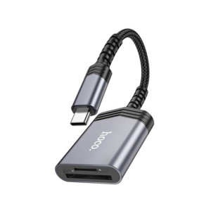 Hoco Type-C 2-in-1 Card Reader Gray (UA25)