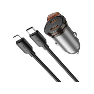 Hoco Rigorous Car Charger With 45W Cable Set - (NZ16B)