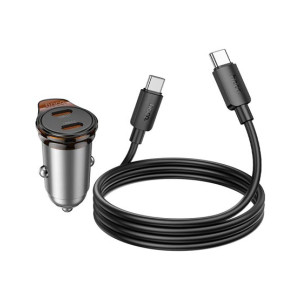 Hoco Rigorous Car Charger With 45W Cable Set - (NZ16B)