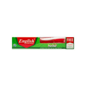 English Herbal Toothpaste Window Pack with Brush - (60g)