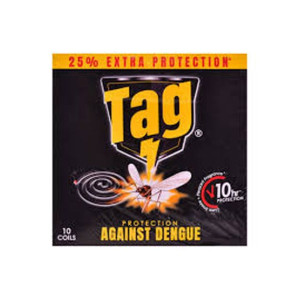 Tag Mosquito Coil Black - 10 Pack