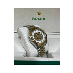 Rolex Skeleton Automatic Luxury Watch For Men - Two-Tone