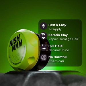 Nishman Matte Texturizing Clay M2 Full Hold & Low Shine 100ml