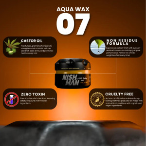 Nishman Aqua Wax 07 Gold Ultra Hold & Ultra Shine 100ml