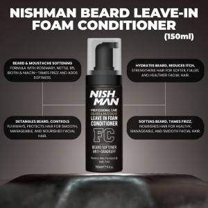 Nishman Beard Leave-In Foam Conditioner - 150 ml
