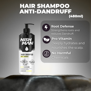 Nishman Anti-Dandruff Shampoo - 480 ml