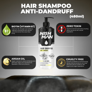 Nishman Anti-Dandruff Shampoo - 480 ml