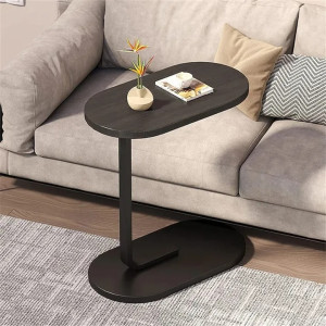 C-Shaped Oval Sofa Side Table - Multicolor