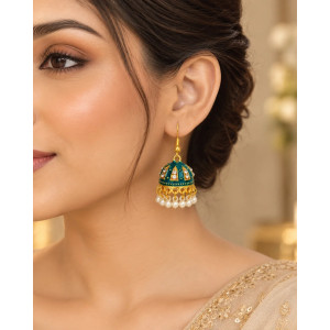 House Of Nar Teal Noor Jhumki