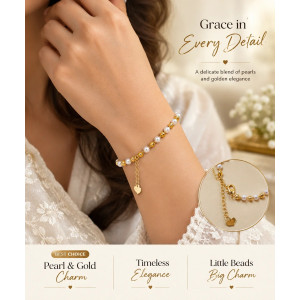 House Of Nar Pearlora Heart Bracelet