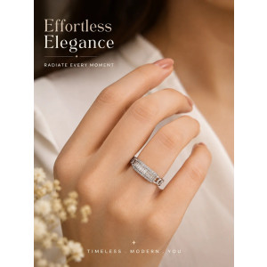 House Of Nar Celestia Link Zircon Ring