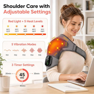 Electric Shoulder Massager & Heating Support Brace Belt