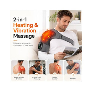 Electric Shoulder Massager & Heating Support Brace Belt