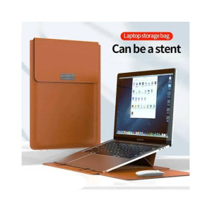 Leather Laptop Sleeve Bag with Stand (11-12inch)