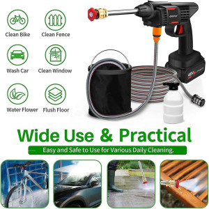 Wireless Car Washer Gun (Double Battery Included)