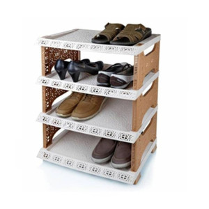 Easy Shop 4 Layer Open Door Shoe Rack