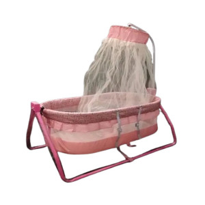 Easy Shop Baby Swinging Cradle with Attached Net - Pink