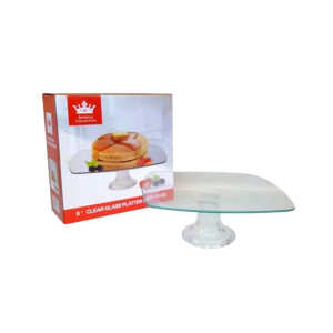 Easy Shop Imperial Collection Glass Cake Stand Square - 8 inches