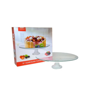 Easy Shop Imperial Collection Glass Cake Stand Round - 12 inches