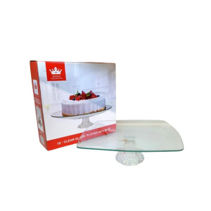 Easy Shop Imperial Collection Glass Cake Stand Square - 10 inches