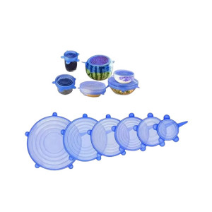 Easy Shop Silicone Stretch Airtight Lid Set - 6 Pieces