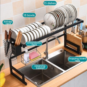 Easy Shop 2 In 1 Metal Dish & Sink Storage Rack