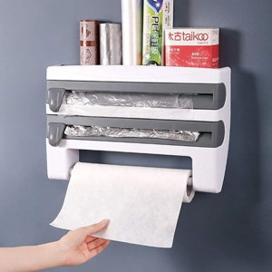 Easy Shop 3 In 1 Plastic Wall Attached Dispenser