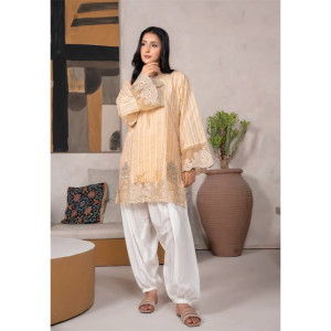 Ahlam Mari Gold Jacquard Printed Two Piece Suit