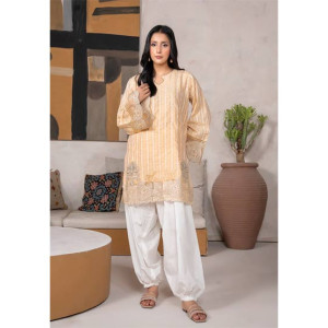 Ahlam Mari Gold Jacquard Printed Two Piece Suit