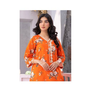 Ahlam Sunset Flora Printed Lawn Kurta Set 2-piece