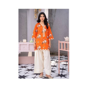 Ahlam Sunset Flora Printed Lawn Kurta Set 2-piece