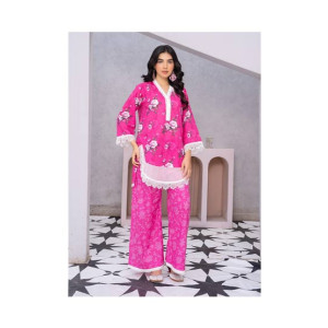Ahlam Periwinkle Mist Printed Lawn Kurta Set 2-piece