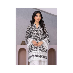 Ahlam Monochrome Foliage Printed Lawn Kurta Set 2-piece