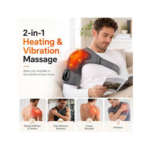 Electric Shoulder Massager & Heating Support Brace Belt