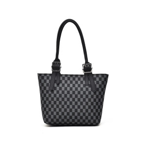 HBH Classic Checkered Tote Black