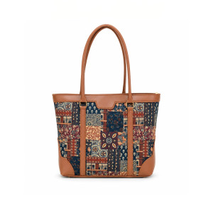 HBH Miraas Tote Ajrak Patchwork Canvas