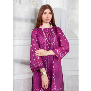 Ahlam Elegant Maroon Printed Lawn Kurta 1-piece