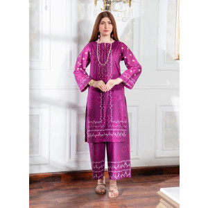 Ahlam Elegant Maroon Printed Lawn Kurta 1-piece