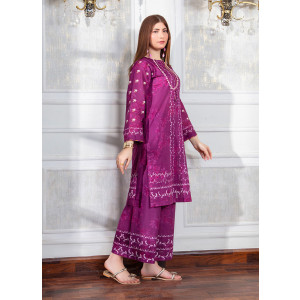 Ahlam Elegant Maroon Printed Lawn Kurta 1-piece
