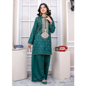 Ahlam Emerald Palace Jackard Embroidery Suit 2-Piece