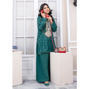 Ahlam Emerald Palace Jackard Embroidery Suit 2-Piece