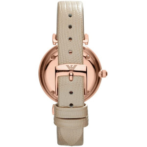 Emporio Armani Retro Leather Women's Watch Beige (AR1681)