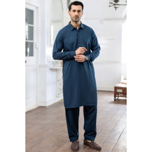 Bareeza Soft Cotton Unstitched Shalwar Kamez For Men - Zinc