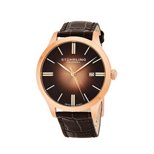 Stuhrling Original Cuvette II Men's Watch Brown (490.3345K14)