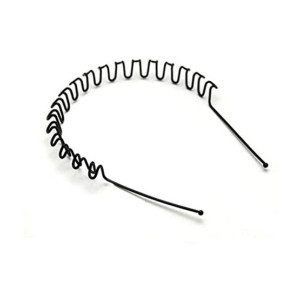 Ferozi Traders Black Metal Headbands Wave For Men