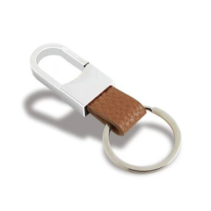 Ferozi Traders Brown Leather Strap Key Ring