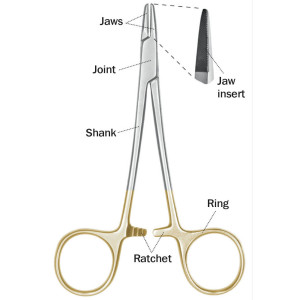 Usman Surgical Needle Holder TC Tip Tungsten Carbide