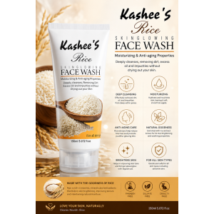 Kashee's Rice Skin Glowing Facewash | Anti-Aging Formula Deep Glowing FaceWash