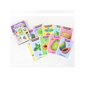 Afreeto Fruits and Vegetables Flash Cards For Kids